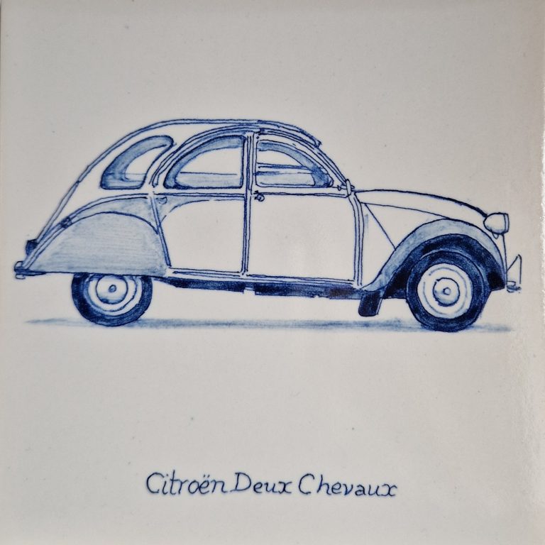 Citroen_Auto_2CV_Frans_Eend_Tegel_Fries_Witje_vierkant